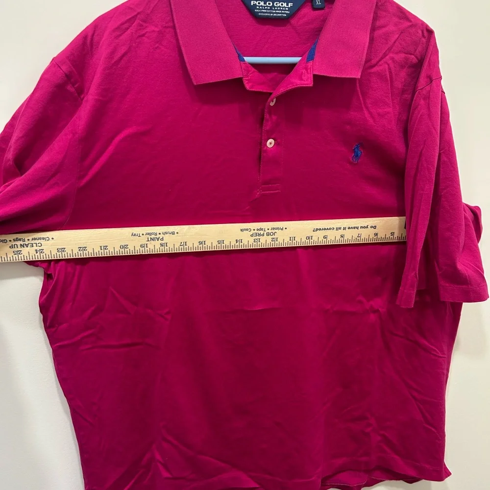 RLX Ralph Lauren Polo Shirt XL Magenta Golf Short Sleeve Sycamore Hills Pima 90s